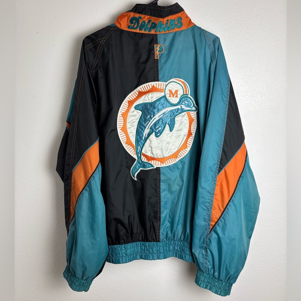 VTG 90’s MIAMI DOLPHINS Pro Player Windbreaker Jacket NFL